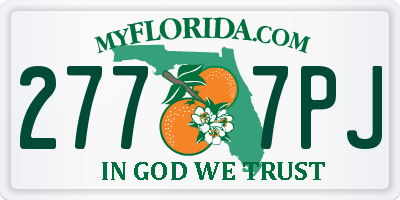 FL license plate 2777PJ