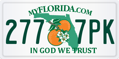 FL license plate 2777PK