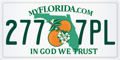 FL license plate 2777PL