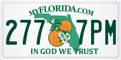 FL license plate 2777PM