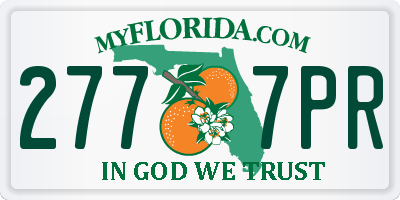 FL license plate 2777PR