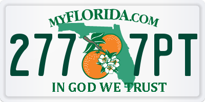 FL license plate 2777PT