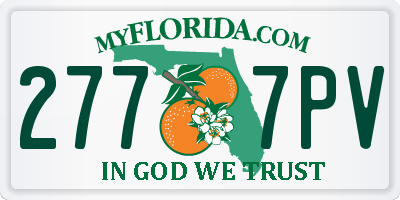 FL license plate 2777PV