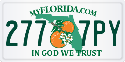 FL license plate 2777PY