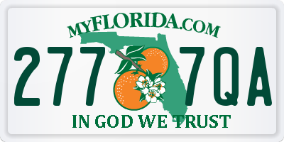 FL license plate 2777QA