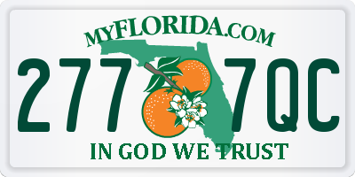 FL license plate 2777QC