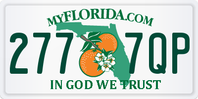 FL license plate 2777QP