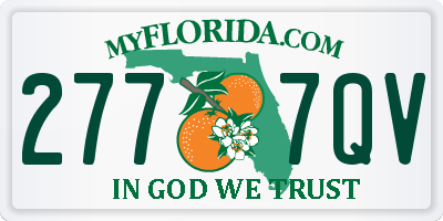 FL license plate 2777QV