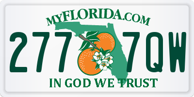 FL license plate 2777QW