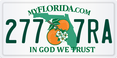FL license plate 2777RA