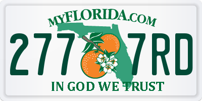 FL license plate 2777RD