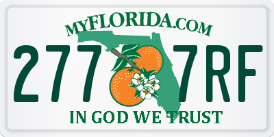 FL license plate 2777RF