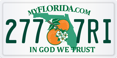 FL license plate 2777RI