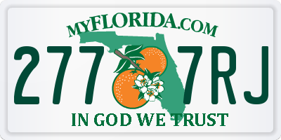 FL license plate 2777RJ