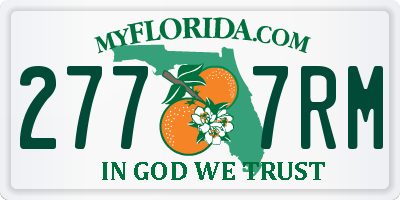 FL license plate 2777RM