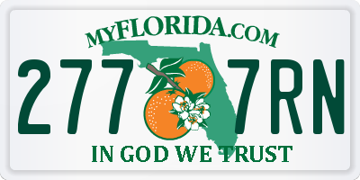 FL license plate 2777RN
