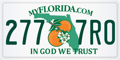 FL license plate 2777RO