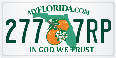 FL license plate 2777RP