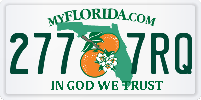 FL license plate 2777RQ