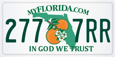 FL license plate 2777RR