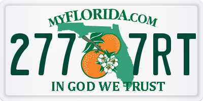 FL license plate 2777RT