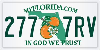 FL license plate 2777RV