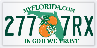 FL license plate 2777RX