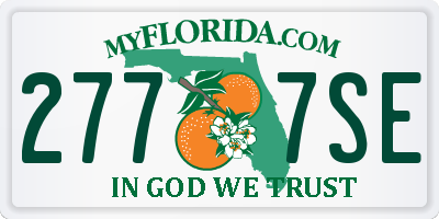 FL license plate 2777SE