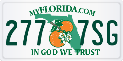 FL license plate 2777SG