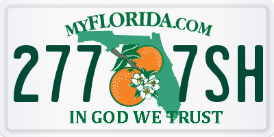 FL license plate 2777SH