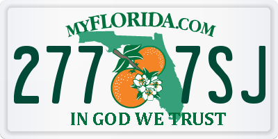 FL license plate 2777SJ