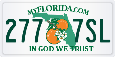 FL license plate 2777SL