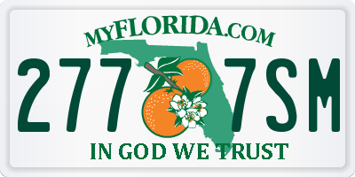 FL license plate 2777SM