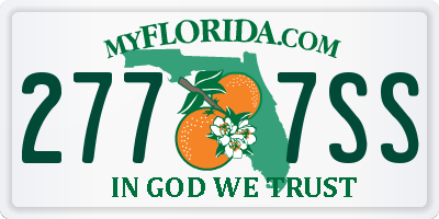 FL license plate 2777SS