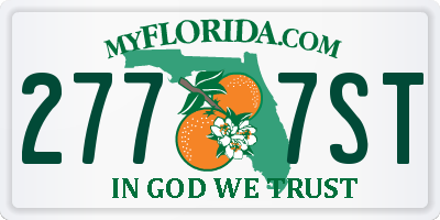 FL license plate 2777ST