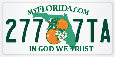 FL license plate 2777TA