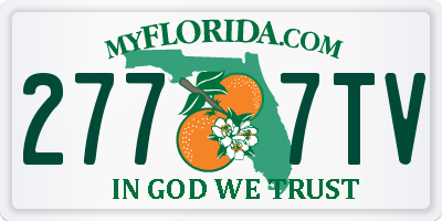FL license plate 2777TV