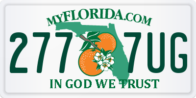FL license plate 2777UG