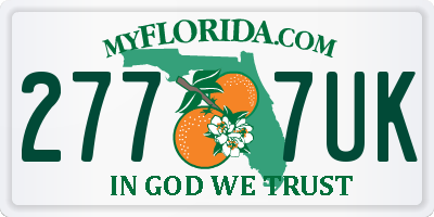 FL license plate 2777UK