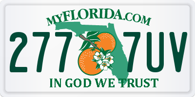 FL license plate 2777UV