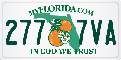 FL license plate 2777VA