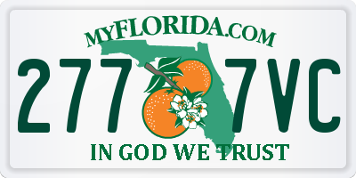FL license plate 2777VC
