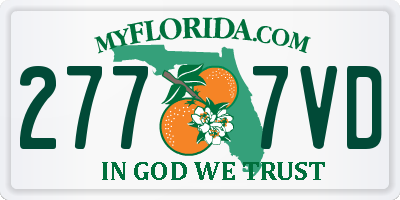 FL license plate 2777VD