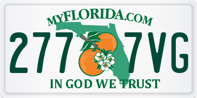 FL license plate 2777VG
