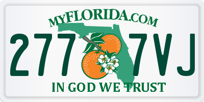 FL license plate 2777VJ