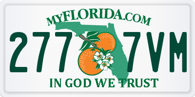 FL license plate 2777VM
