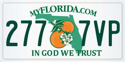 FL license plate 2777VP