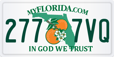 FL license plate 2777VQ