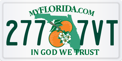 FL license plate 2777VT
