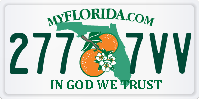 FL license plate 2777VV
